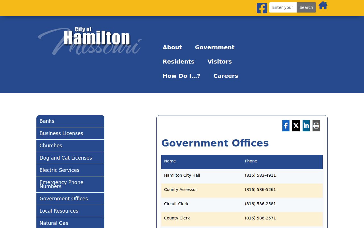 Hamilton court records and government office routing